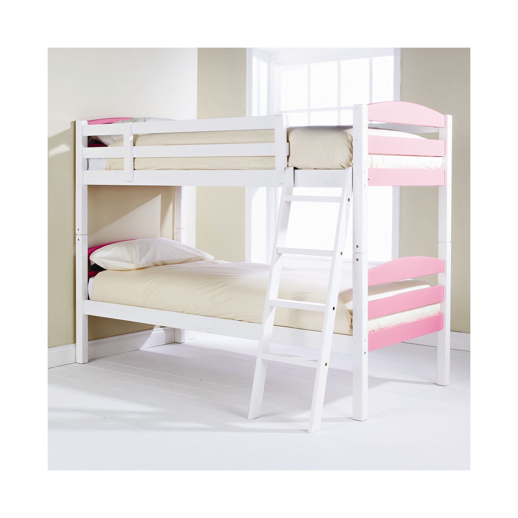 Elements Childrens Bunk Bed - Pink / White at Tesco Direct