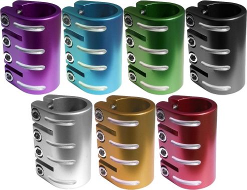Image of Blazer Pro Quad Bolt Collar Clamp Green / Oversized - 34.9mm