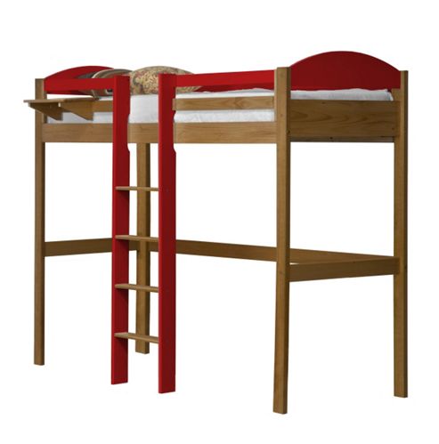 Image of Maximus High Sleeper Central Ladder Antique With Red Details
