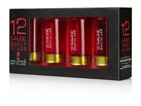 Image of Mustard 12 Gauge Shot Glass - Red