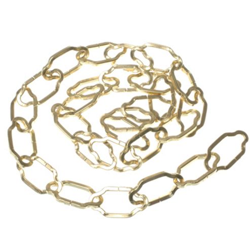 Image of Chain Unpolished Brass 28 Mm One Metre Pack