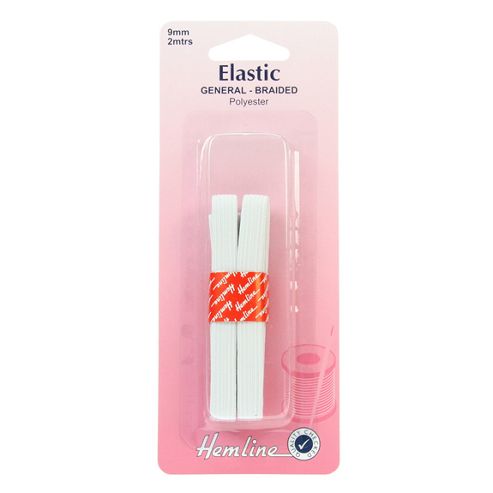 Image of Hemline - Flat Elastic - 9mm White