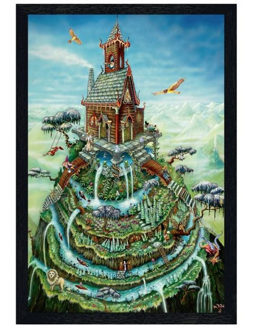 Image of Michael Dubois Black Wooden Framed Mountain House Poster