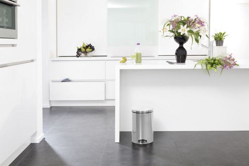Image of Brabantia 12-litre Bucket Pedal Bin - Stainless Steel