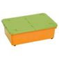 32 litre wheeled underbed box and split lid orange/lime