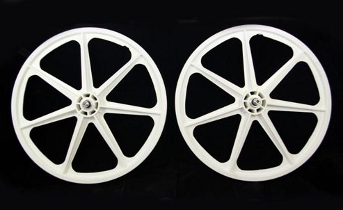 Image of Skyway 24" Tuff White Bmx Cruiser Wheelset