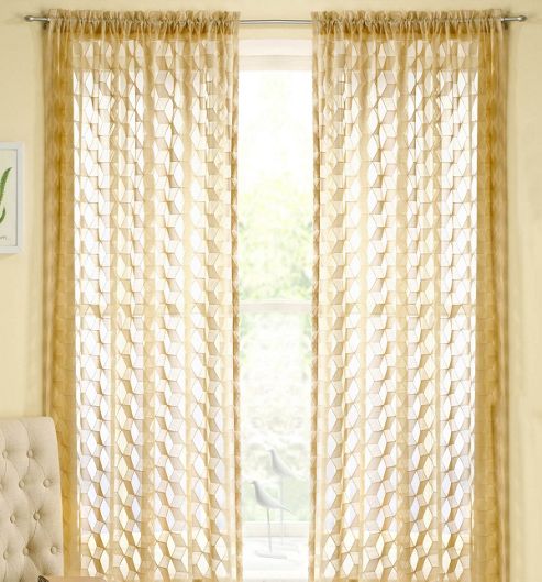 Image of Fairmont Rod Pocket Voile Panel - Beige