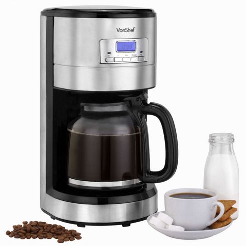 Buy VonShef 1000W Programmable Digital Filter Coffee Maker from our Filter Coffee Machines range ...