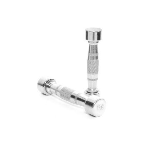 Image of Body Power Ergo Chrome Dumbbells - 1kg (x2)