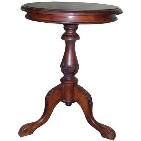 Image of Lock Stock And Barrel Mahogany Carved Leg Wine Table In Mahogany