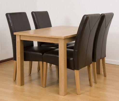 Image of G&p Furniture 5 Piece Rectangular Dining Set
