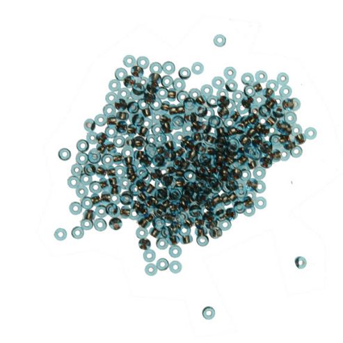 Image of Czech Seed Bead 10/0 Aqua/copper Lined