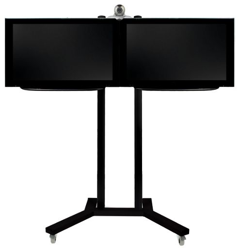 Image of B-tech Flat Screen Side By Side Display Stand - 1.5m