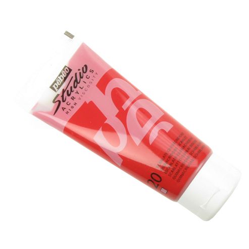 Image of Pebeo Studio Acrylic 100ml - Quinacridone Scarlet