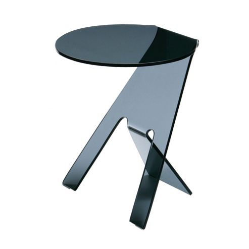 Image of Premier Housewares Cascade Round Side Table - Smoked