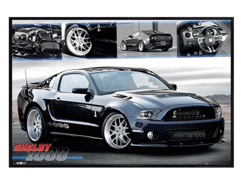 Image of Gloss Black Framed Ford Shelby 1000 Poster