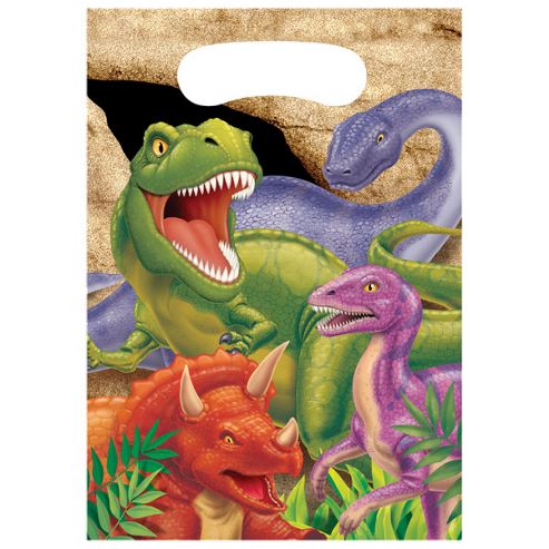 Image of Dino Blast Party Plastic Party Bags (8pk)