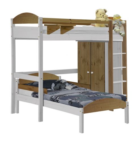 Image of Maximus L Shape High Sleeper Set 1 White With Antique Details