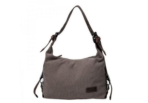 Image of Tpv0015 Troop London Vintage Canvas Shoulder Bag Black