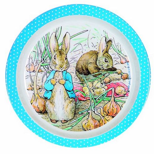 Image of Petit Jour Peter Rabbit Plate Blue