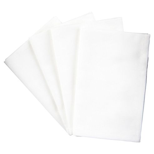 Image of Tesco White Napkin , 4 Pack