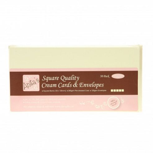 Image of Anitas Card Packs - 50 Pack - Square Cream