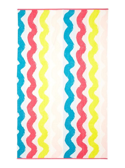 Image of Linea Wiggly Stripe Beach Towel
