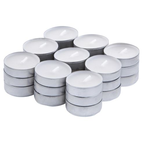 Image of Tesco White Linen 27 Pack Tealights