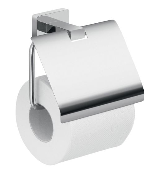 Image of Bathroom Origins Gedy Atena Toilet Roll Holder With Flap
