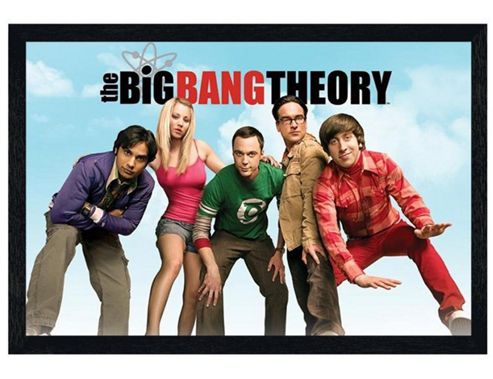 Image of The Big Bang Theory Black Wooden Framed Smart Is The New Sexy Tbbt Poster