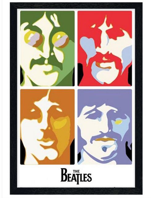 Image of The Beatles Black Wooden Framed Sea Of Science Poster