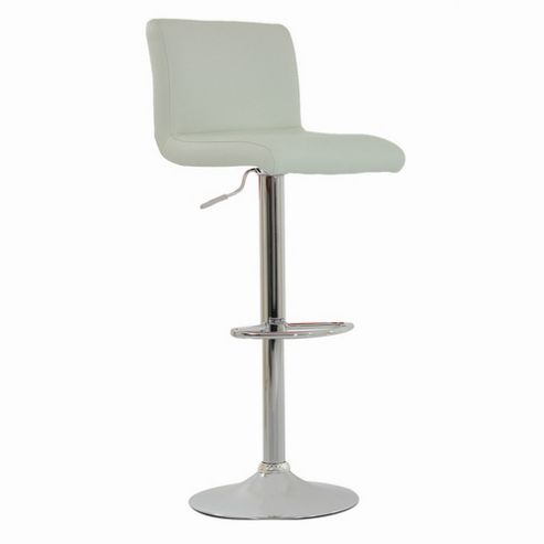 Image of Alto White Faux Leather Bar Stool