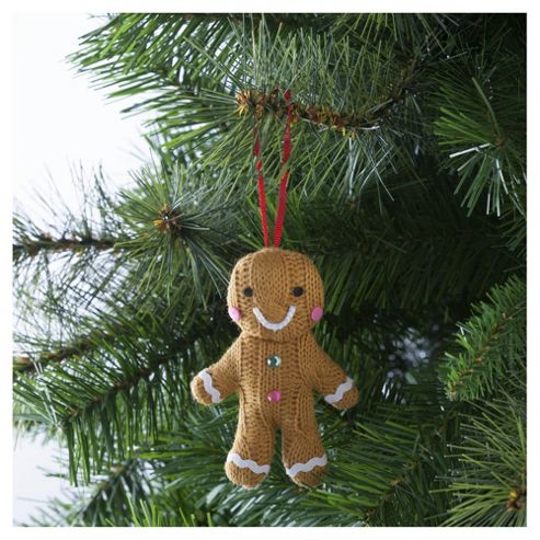 Image of Tesco Chilli Knitted Gingerbread Man Hanging Decoration