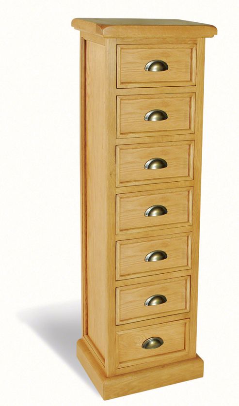 Image of Ultimum Somerset Oak Tallboy 7 Drawers