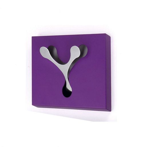 Image of Hispanohogar Wall Coat Rack - Violet