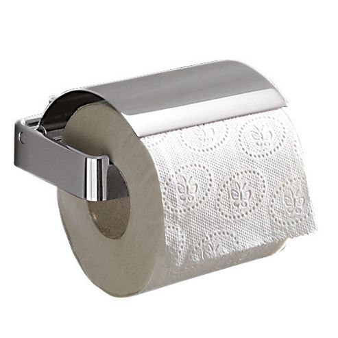 Image of Gedy Lounge Toilet Roll Holder In Chrome With Flap