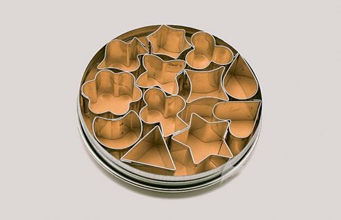 Image of Patisse Set Of 12 Universal Mini Geometric Shape Cookie Cutters