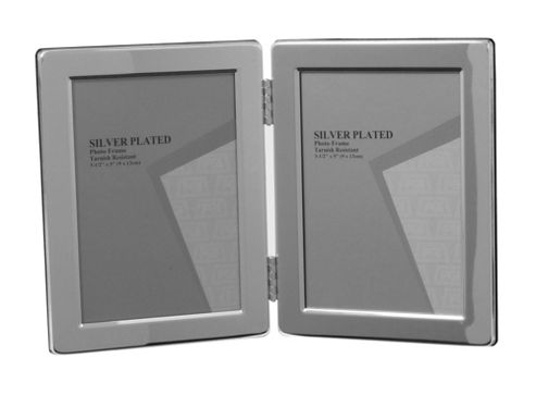 Image of Evergreen Narrow Edge Double Photo Frame - 3.5" X 5"