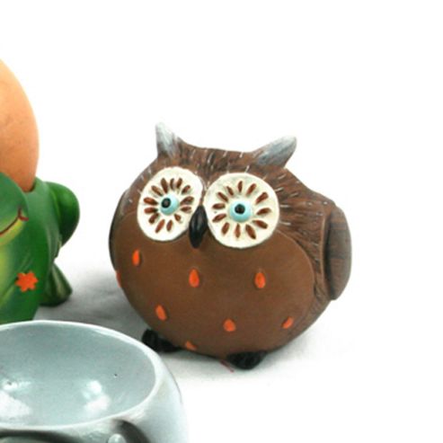 Image of Black Ginger Novelty Egg Cup, Owl