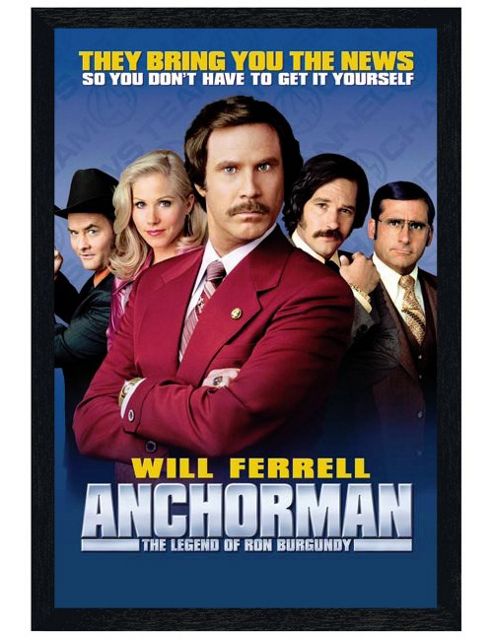 Image of Anchorman Black Wooden Framed They Bring You The News Poster