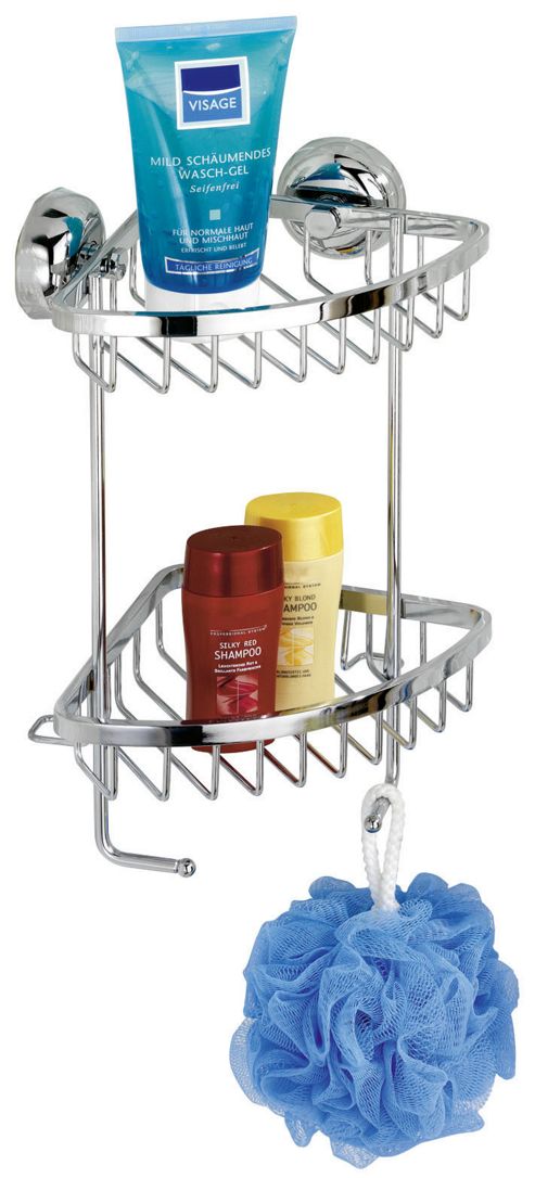 Image of Wenko Magic-loc Shower Corner Rack With 2 Levels