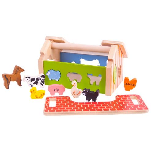 Image of Bigjigs Toys Bb064 Farm House Sorter