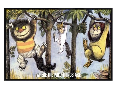 Image of Where The Wild Things Are Gloss Black Framed Just Hanging Around Poster