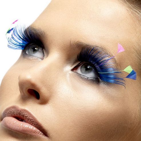 Image of Eyelashes - Blue And Neon Plume