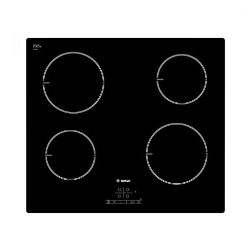 Image of Bosch Pia611b68b 592mm 4 Zone Ceramic Induction Hob In Black Glass