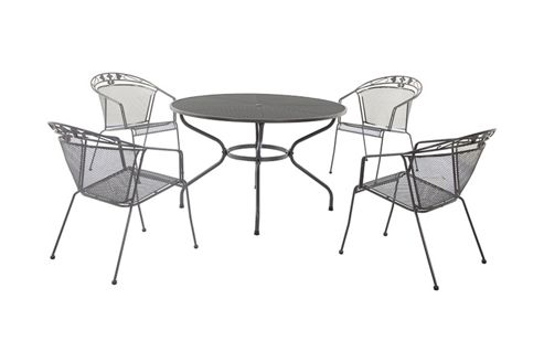 Image of Royal Garden Elegance 5-piece Round Garden Dining Set