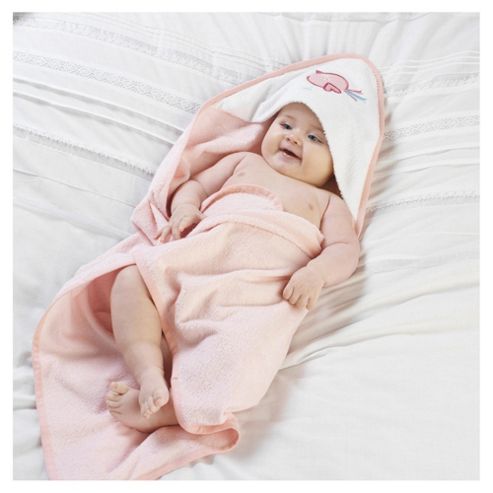 Image of Lollipop Lane Pink Birdie Cuddle Robe & Wash Mitt