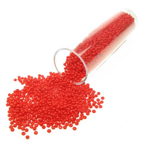 Image of T02/45 Red Opaque Seed Beads 35g