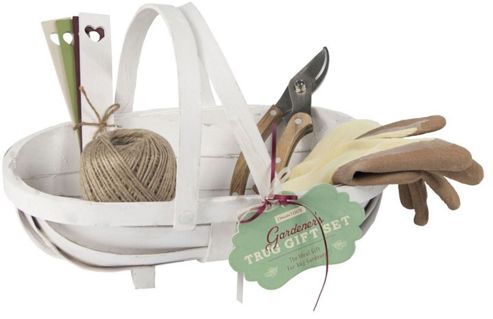 Image of Garden Trug Gift Set With Garden Tools And Gardening Gloves