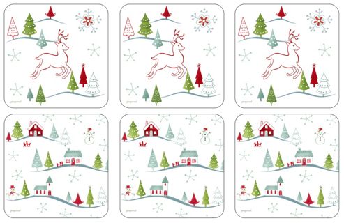Image of Pimpernel Christmas Wish Coasters Set Of 6